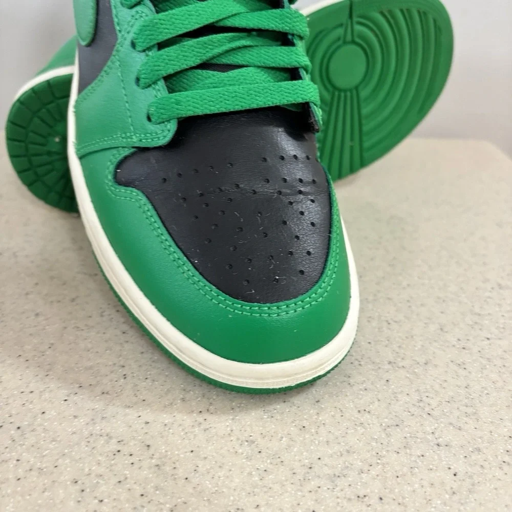Nike Air Jordan 1 Mid Green Black Blue BQ6472-033 Size 8.5 Women's Excellent - Picture 10 of 15
